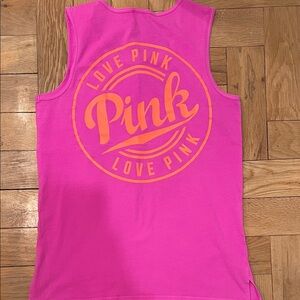 NWOT PINK Victoria's Secret Muscle Tee in Pink and Orange Sz XS